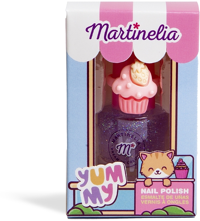 Лак для ногтей и кольцо, фиолетовый - Martinelia Yummy Smalti With Ring — фото N1