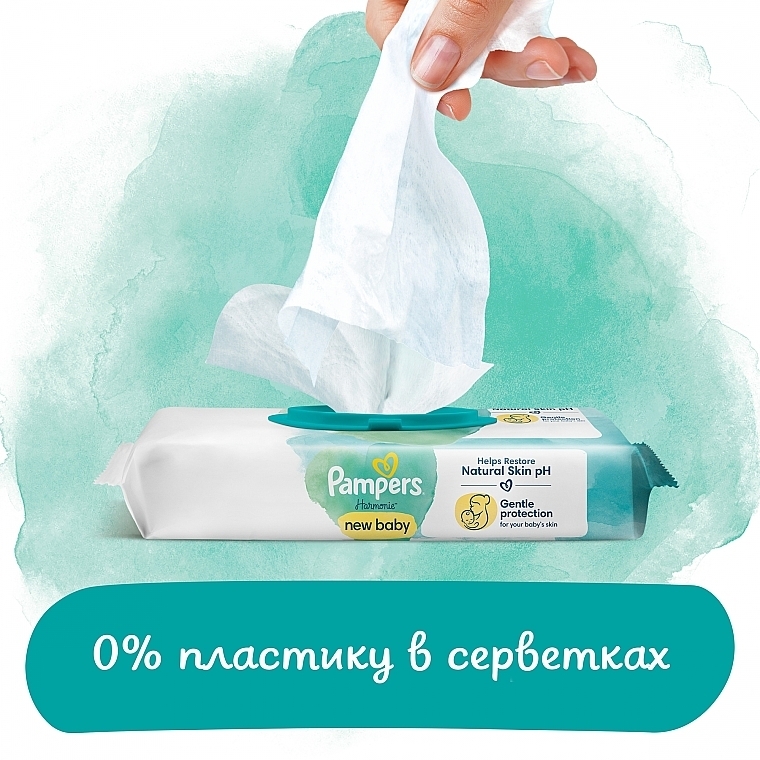 Детские влажные салфетки, 4x46 шт. - Pampers New Baby Harmonie Body Wipes — фото N3