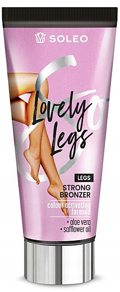 Крем для загара ног в солярии с алоэ вера и маслом шафрана - Soleo Lovely Legs Strong Bronzer — фото N1