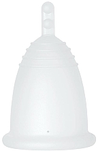 Менструальная чаша с ножкой, размер S, прозрачная - MeLuna Sport Menstrual Cup Stem — фото N1