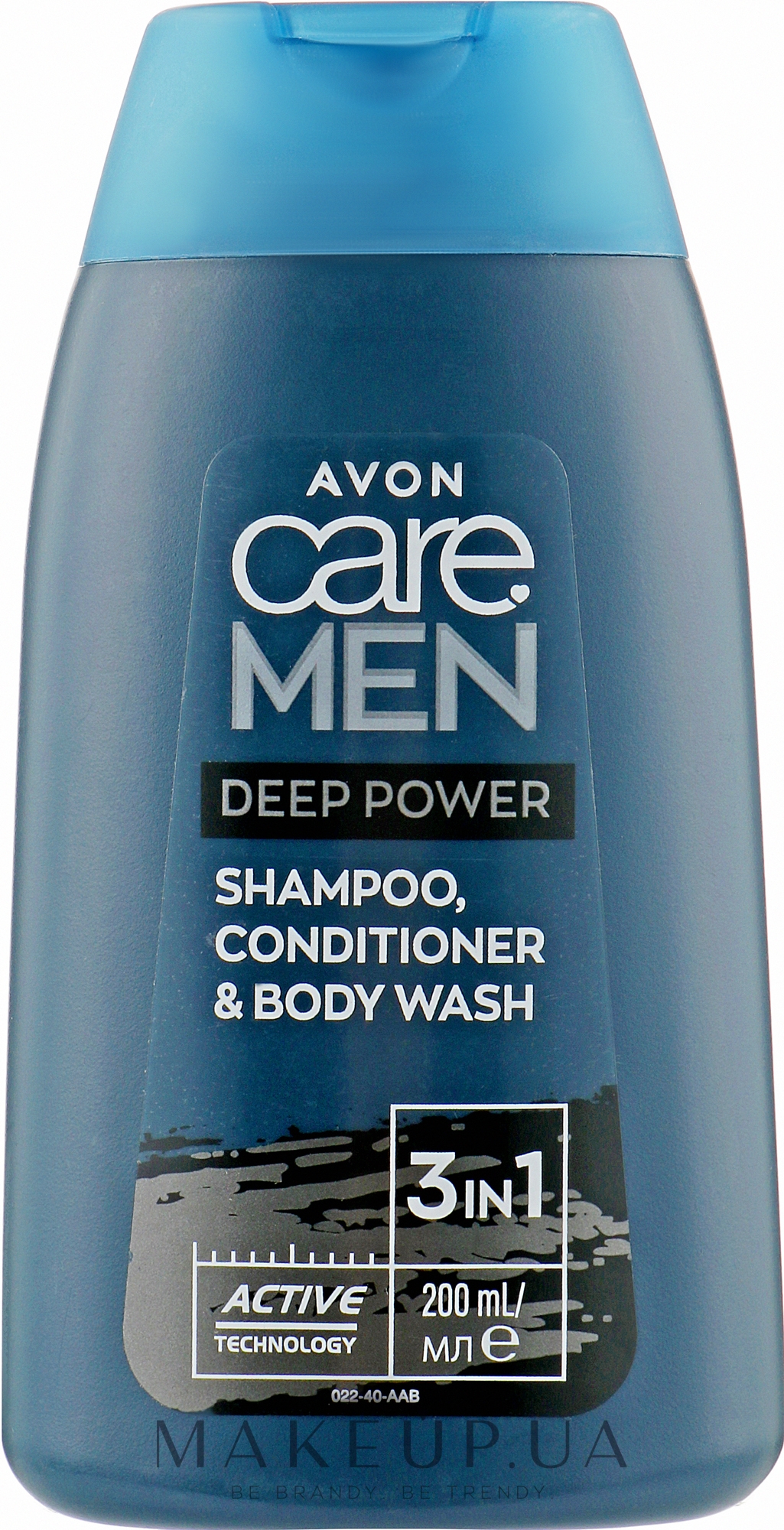 Гель для мытья тела и волос 3 в 1 - Avon Care Men Deep Power Shampoo Conditioner & Body Wash — фото 200ml