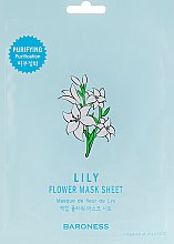 Тканевая маска - Beauadd Baroness Flower Mask Sheet Lily Flower — фото N1