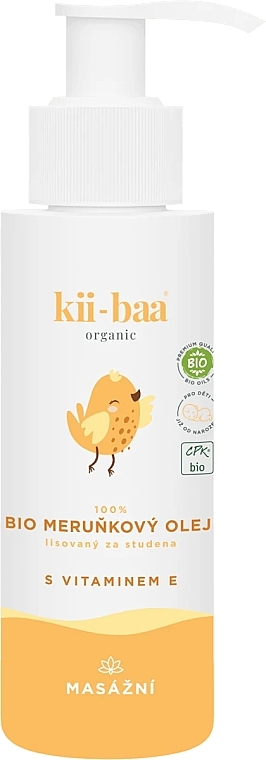 Біоолія абрикоса для масажу - Kii-baa Baby Bio Apricot Oil — фото N1