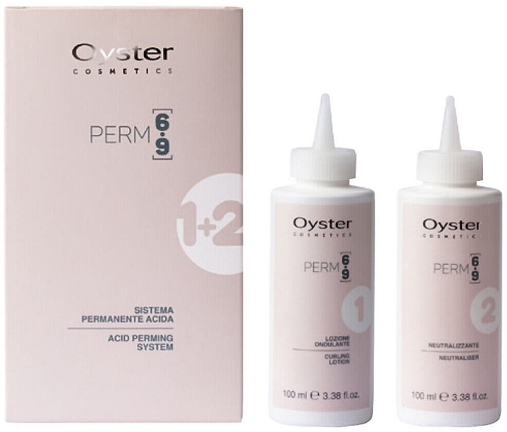 Система для завивки волос с кислотным pH 6,9 - Oyster Cosmetics Perm 6.9 (lotion/100ml + neutral/100ml) — фото N1