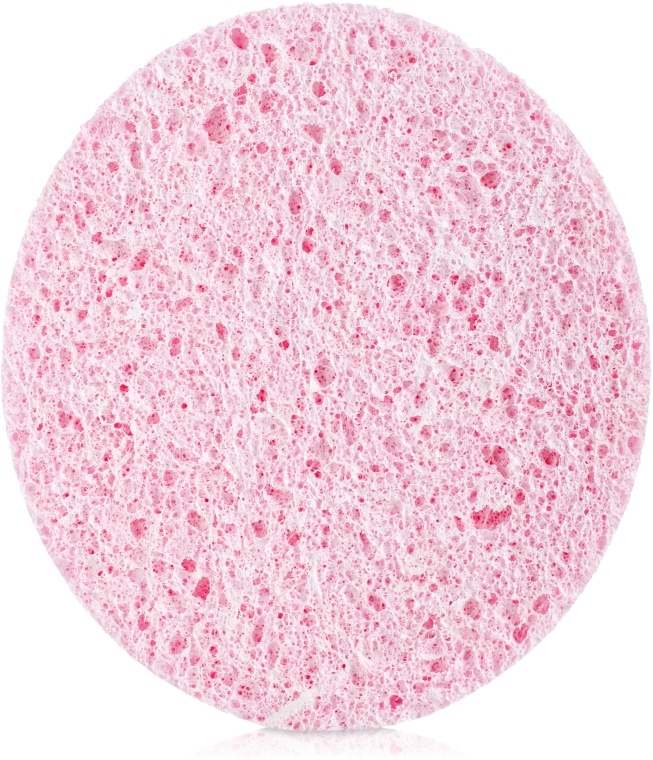 Спонж для умивання "Овал", SP-512, 8 х 9 см., рожевий - Silver Style — фото N1