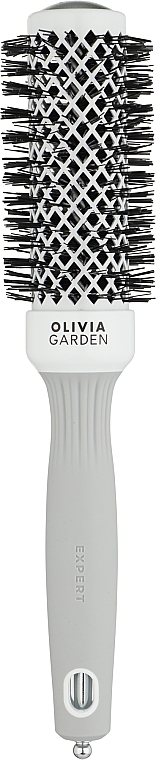 Термобрашинг 35мм - Olivia Garden Expert Blowout Shine WHITE&GREY 35 — фото N1