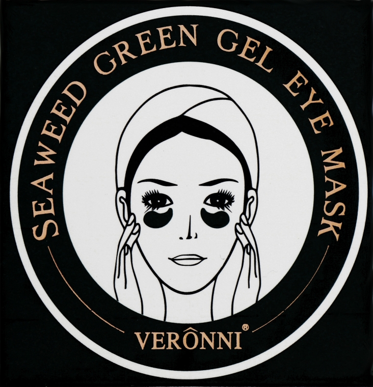 Омолаживающие гидрогелевые патчи для глаз с экстрактом морских водорослей и гиалуроновой кислотой - Veronni Seaweed Green Gel Eye Mask — фото N3
