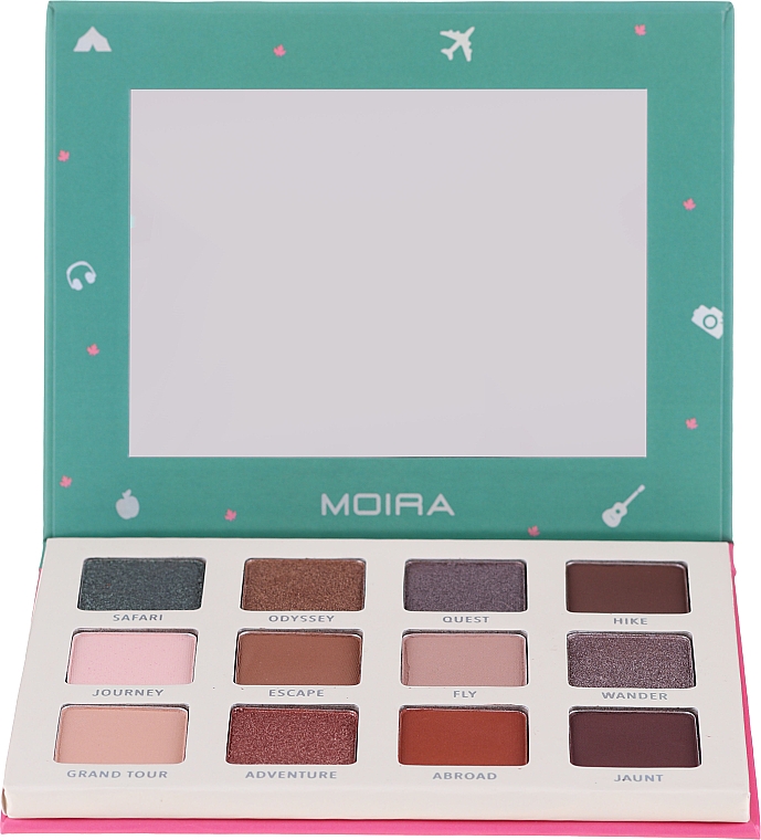 Палетка теней для век - Moira Happy Go, Fly, Travel Shadow Palette — фото N1