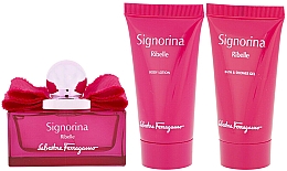 Духи, Парфюмерия, косметика Salvatore Ferragamo Signorina Ribelle - Набор (edp/50ml + sh/gel/50ml + b/lot/50ml)