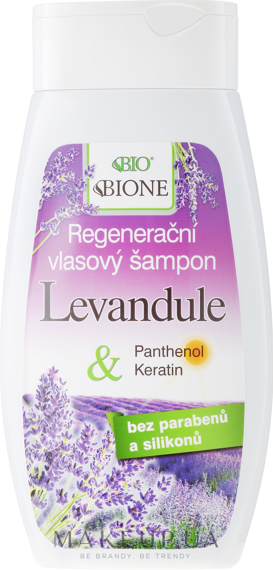 Восстанавливающий шампунь - Bione Cosmetics Lavender Regenerative Hair Shampoo — фото 260ml