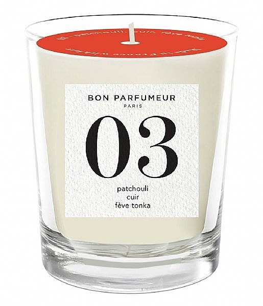 Ароматическая свеча - Bon Parfumeur 03 Patchouli Leather Tonka Bean Candle — фото N1