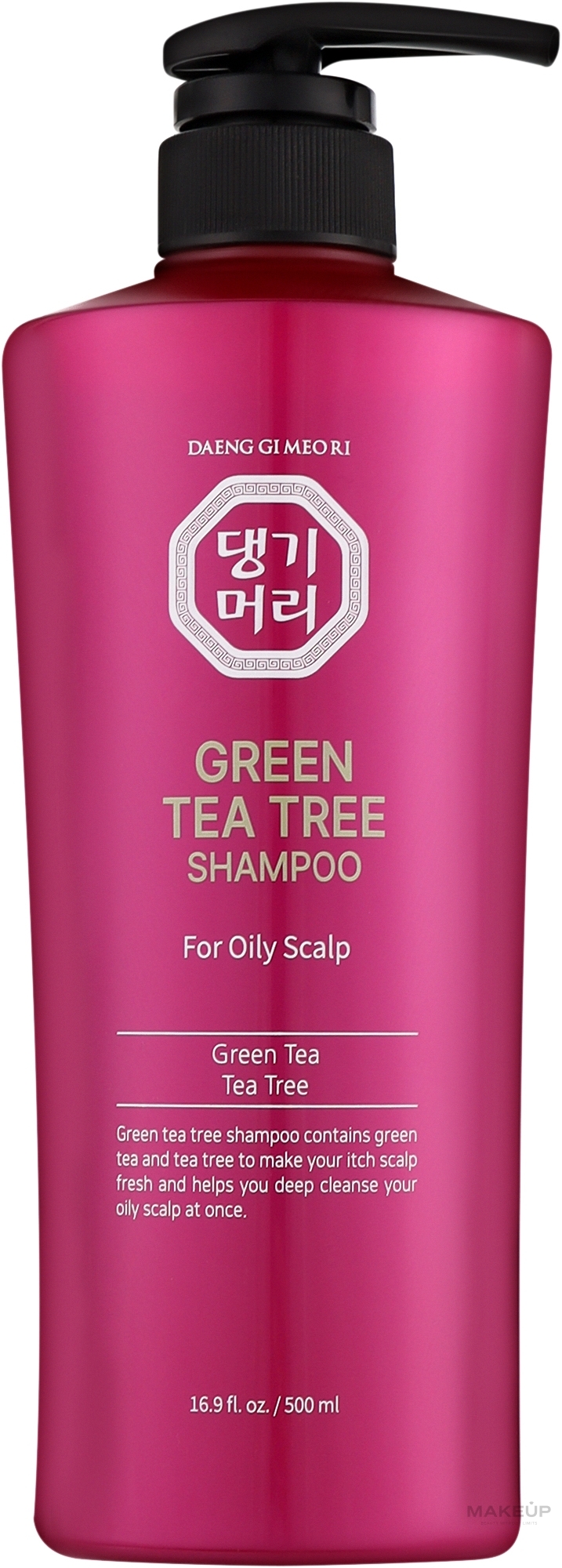 Шампунь із зеленим чайним деревом для жирної шкіри голови - Daeng Gi Meo Ri Green Tea Tree Shampoo for Oily Scalp — фото 500ml