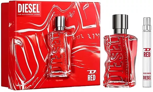 Diesel D Red - Набор (edp/50ml + edp/10ml) — фото N1