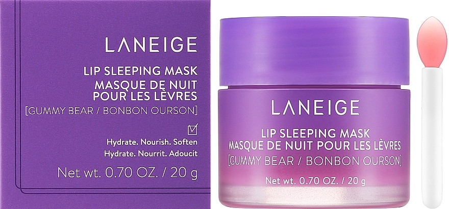 Интенсивно восстанавливающая ночная маска для губ - Laneige Sleeping Care Lip Sleeping Mask Gummy Bear — фото N2