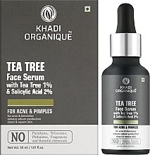 Зволожувальна антивікова сироватка з олією чайного дерева - Khadi Organique Tea Tree Face Serum — фото N2
