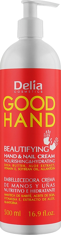 Крем для рук и ногтей "Питательный и увлажняющий" - Delia Cosmetics Good Hand Beautifying Hand & Nail Cream with Shea Butter + Aloe — фото N1