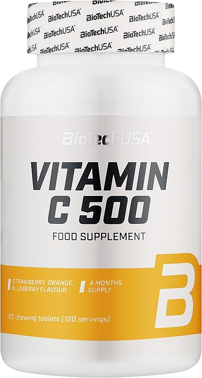 Харчова добавка "Вітамін C" - BioTechUSA Vitamin C 500 Food Supplement — фото N1