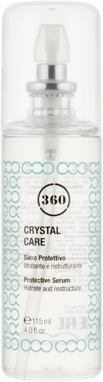 Термозахисна сироватка для відновлення волосся - 360 Crystal Care Protective Serum — фото N1