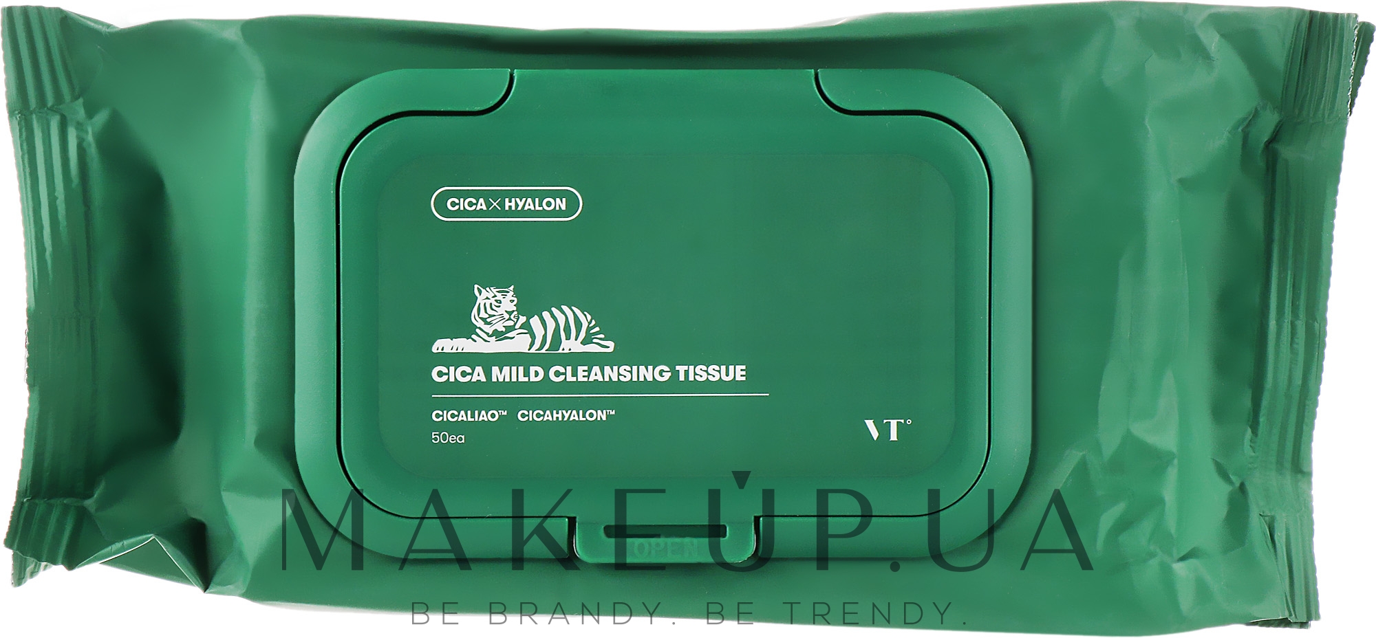 Серветки для зняття макіяжу - VT Cosmetics Cica Mild Cleansing Tissue — фото 50шт