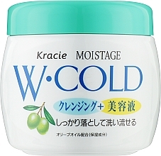 Очищувальний і зволожувальний масажний крем для обличчя - Kracie Moistage W Cold Cleansing Cream — фото N1