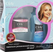 Парфумерія, косметика Набір - Olay Active Hydrating (cr/50ml + tonic/200ml)