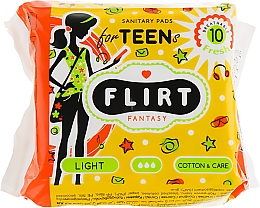 Духи, Парфюмерия, косметика Гигиенические прокладки "Teen Fresh Ultra Light" Cotton & Care, 3 капельки, 10шт - Fantasy Flirt