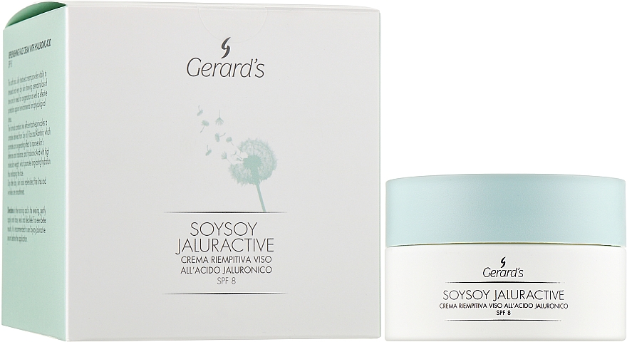 Питательный регенерирующий крем для лица с гиалуроновой кислотой - Gerard's Cosmetics Soysoy Jaluractive Cream Spf8 — фото N2
