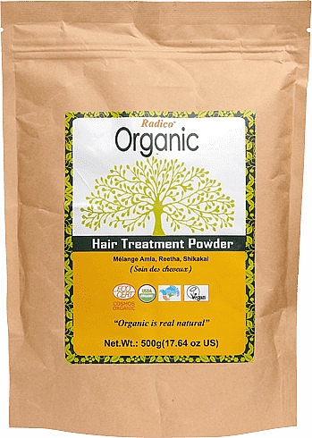 Органічний порошок для волосся - Radico Organic Amla Reetha Shikakai Hair Tretment Powder — фото N1