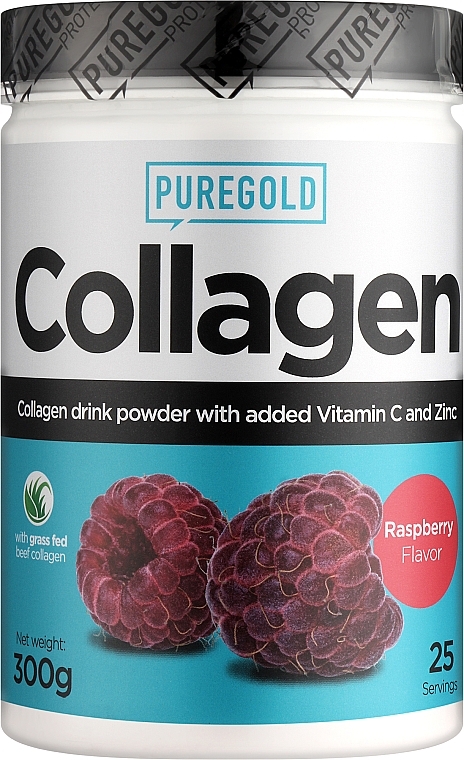 Коллаген с витамином С и цинком, малина - PureGold Collagen Marha — фото N1