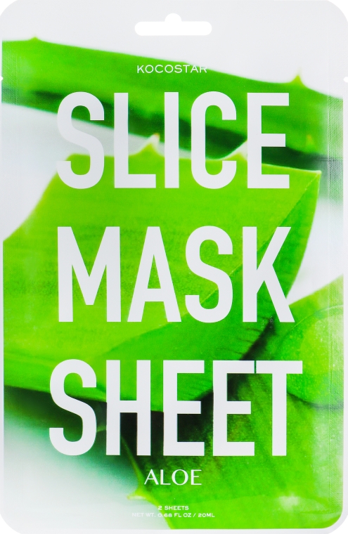 Маска-слайс для лица "Алоэ вера" - Kocostar Slice Mask Sheet Aloe — фото N1