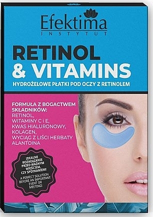 Гідрогелеві патчі під очі - Efektima Instytut Retinol & Vitamins Hydrogel Eye Pads With Retinol — фото N1