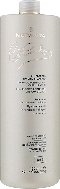 Зміцнювальний шампунь для всіх відтінків блонд - Medavita Blondie All Blondes Bonding Shampoo — фото N4
