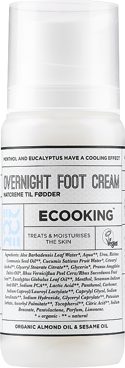Нічний крем для ніг - Ecooking Overnight Foot Cream — фото N1
