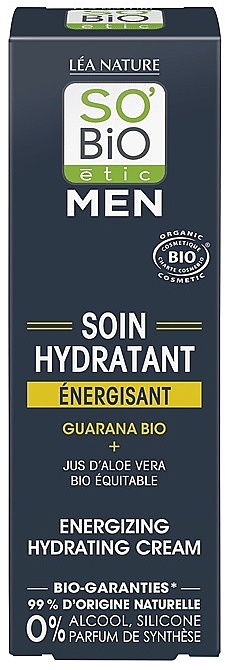 Крем для обличчя - So'Bio Etic Men Energising Hydrating Cream — фото N1