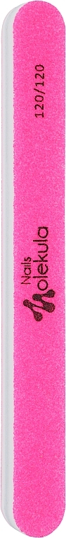 Двостороння пилочка-бафик, М-72, яскраво-рожева - Nails Molekula — фото N1