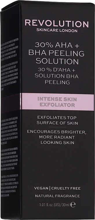 Интенсивный химический пилинг для сияющей кожи - Revolution Skincare 30% AHA + BHA Peeling Solution — фото N3
