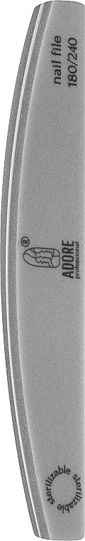 Баф для нігтів, півколо, 180/240 - Adore Professional Nail File — фото N1