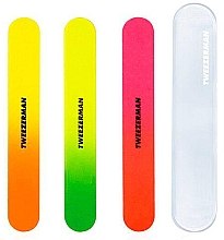 Набор разноцветных пилок для ногтей - Tweezerman Neon Hot Nail Filemates — фото N1