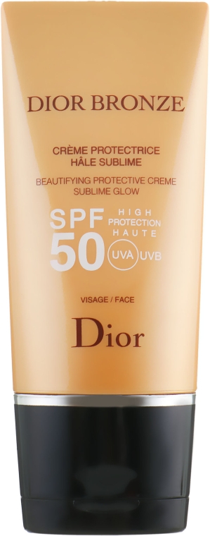 Солнцезащитный крем для лица SPF50 - Dior Bronze Beautifying Protective Creme Sublime Glow — фото N2