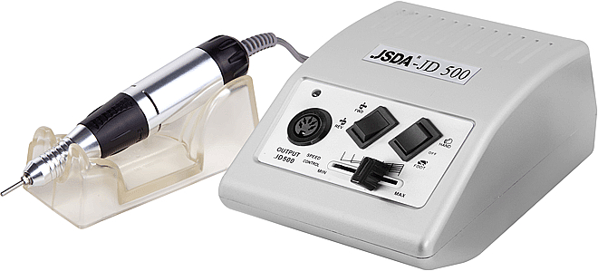 Фрезер для маникюра и педикюра, серебристый - NeoNail Professional JSDA Nail Drill JD 500 Silver 35W — фото N1