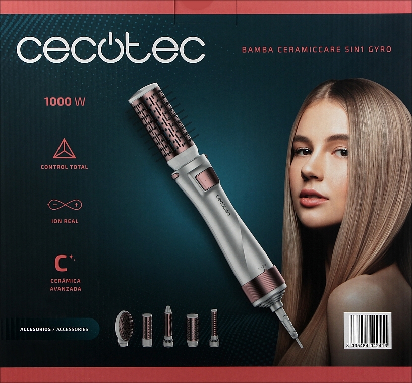 Фен-щітка для волосся - Cecotec Bamba CeramicCare 5in1 Gyro: купити за  найкращою ціною в Україні