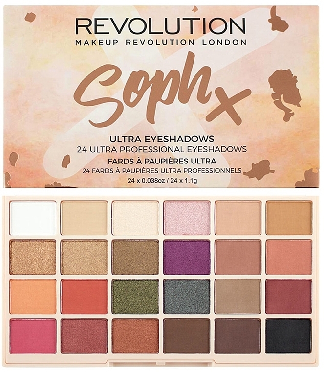Палетка теней для век - Makeup Revolution Soph X Eyeshadow Palette — фото N1