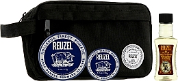 Набор - Reuzel Fiber Holiday Travel Bag Set (h/pomade/113g + h/pomade/35g + shm/100ml + bag) — фото N1