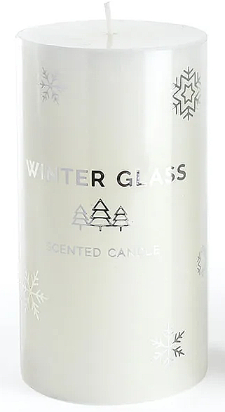 Ароматическая свеча,белая, 7х8см - Artman Winter Glass — фото N1