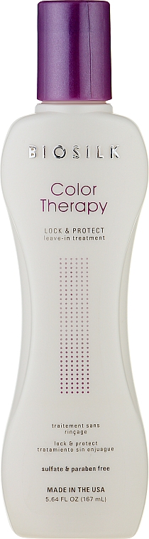 Несмываемый кондиционер для защиты цвета окрашенных волос с UV-фильтрами - Biosilk Color Therapy Lock and Protect Leave In Treatment