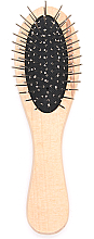 Щетка для волос массажная, средняя, с железными зубчиками - Cosmo Shop — фото N1