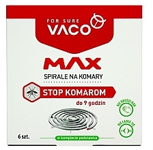Парфумерія, косметика Спіраль від комарів - VACO Spirals MAX To 9 Hours