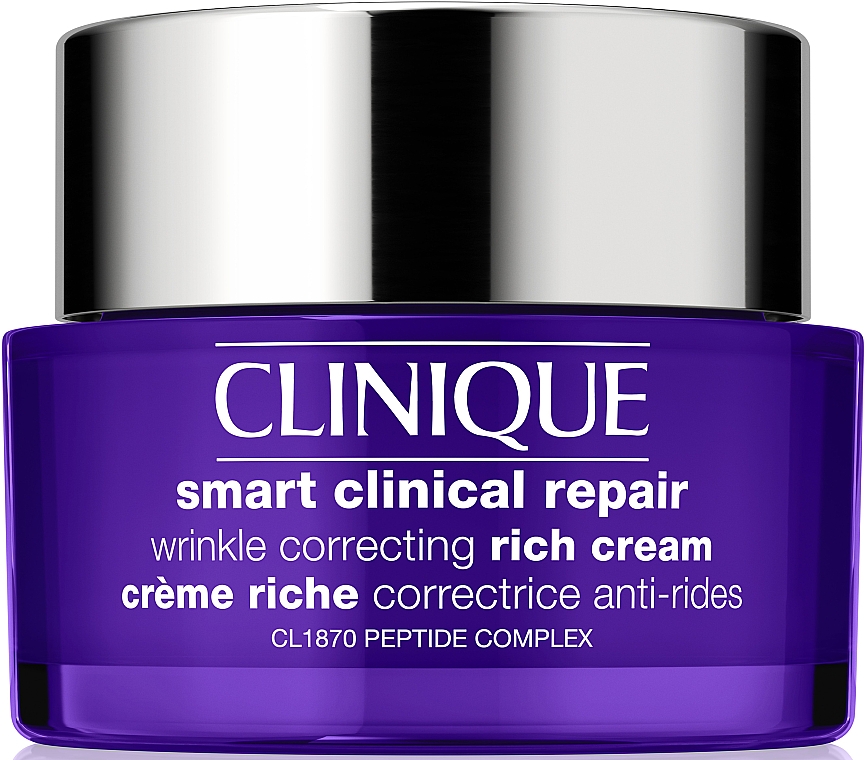 Антивіковий насичений інтелектуальний крем для обличчя - Clinique Smart Clinical Repair Wrinkle Correcting Rich Cream — фото N1