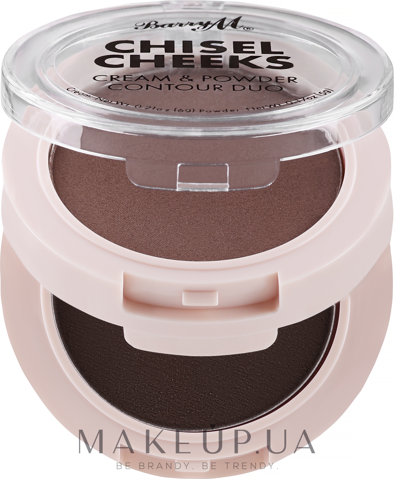 Палетка для контурингу - Barry M Chisel Cheeks Cream & Powder Contour Duo — фото Deep - CPCP3