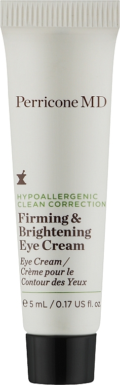 Укрепляющий и осветляющий крем для век - Perricone MD Hypoallergenic Clean Correction Firming & Brightening Eye Cream (пробник) — фото N1